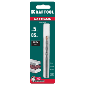 Сверло по бетону EXTREME, 5х85 мм., KRAFTOOL Сверло по бетону EXTREME, 5х85 мм., KRAFTOOL