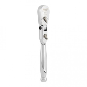 Трещотка шарнирная со шпинделем Drive Flex Head Ratchet 1/4, 140 мм, Milwaukee Трещотка шарнирная со шпинделем Drive Flex Head Ratchet 1/4, 140 мм, Milwaukee
