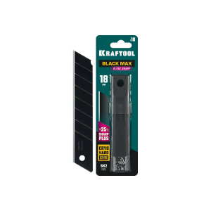 Лезвие BLACK MAX сегментированное, 18 мм. 8 сегментов, (уп. 10 шт), KRAFTOOL