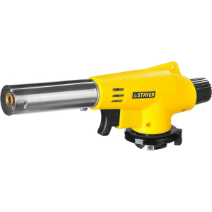 Горелка газовая с пьезоподжигом на баллон с цанговым соед. MaxTerm MG 100, 1300°C, STAYER 55584