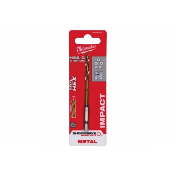 Сверло по металлу RedHEX HSS-G TiN Milwaukee Сверло по металлу RedHEX HSS-G TiN (5х46х93 мм) Milwaukee 48894712
