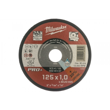 Отрезной диск PRO+ (125х22.2x1 мм) Milwaukee Отрезной диск PRO+ (125х22.2x1 мм) Milwaukee
