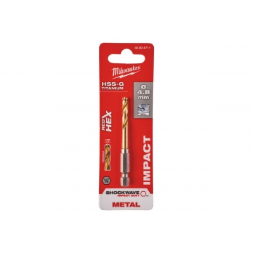 Сверло по металлу RedHEX HSS-G TiN Milwaukee 48894711 Сверло по металлу RedHEX HSS-G TiN (4.8х29х78 мм) Milwaukee 48894711