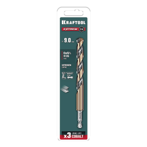 Сверло по металлу для винтовертов IMPACT READY, 9х125 мм. НЕХ-1/4, KRAFTOOL