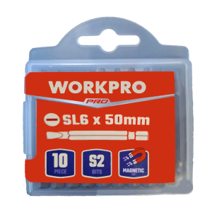Набор бит 50xSL6 (10 шт), WORKPRO