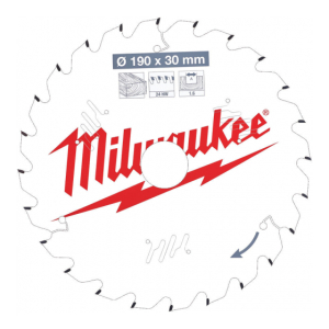 Диск пильный по дереву для циркулярной пилы 190x30x1.6 мм Milwaukee 4932471300