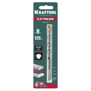 Сверло по бетону EXTREME, 8х120 мм., KRAFTOOL Сверло по бетону EXTREME, 8х120 мм., KRAFTOOL