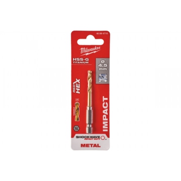 Сверло по металлу RedHEX HSS-G TiN (4.5х29х76 мм) Milwaukee 48894710