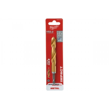 Сверло по металлу RedHEX HSS-G TiN Milwaukee Сверло по металлу RedHEX HSS-G TiN (13х85х130 мм) Milwaukee 48894729