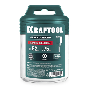 Коронка алмазная для подрозетников DIAMOND 82х75 мм., KRAFTOOL
