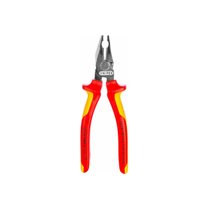 Плоскогубцы комбинированные VDE 180 мм. хром, 2-комп. диэл.ручки, Knipex Плоскогубцы комбинированные VDE 180 мм. хром, 2-комп. диэл.ручки, Knipex