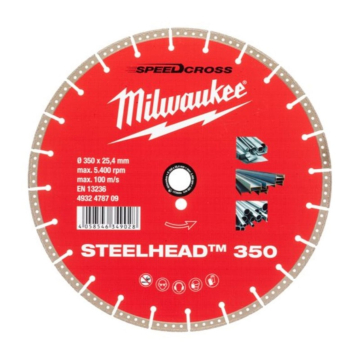 Диск алмазный STEELHEAD 350 (RU) 350х25.4 мм Milwaukee