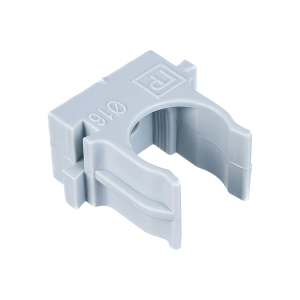 Крепеж-клипса для труб для монтаж. пистолета 16 мм. серая в п/э (уп. 100 шт/кор. 1100 шт), Промрукав