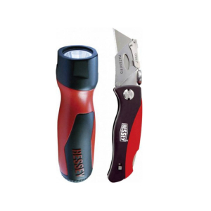 Нож раскладной + фонарь в блистере, BESSEY