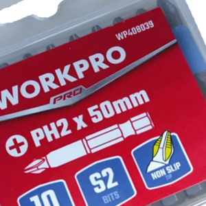 Набор бит нескользящих 50xPH2 (10 шт), WORKPRO