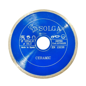 Диск алмазный сплошной Diamant CERAMICS MARBLE (кер/мрамор) 125х22,23, Solga Диск алмазный сплошной Diamant CERAMICS MARBLE (кер/мрамор) 125х22,23, Solga