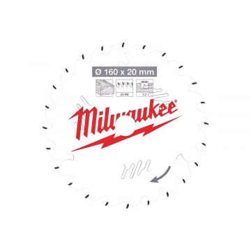 Диск пильный по дереву для циркулярной пилы Milwaukee Диск пильный по дереву для циркулярной пилы Milwaukee