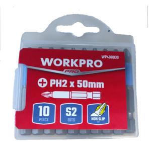 Набор бит нескользящих 50xPH2 (10 шт), WORKPRO