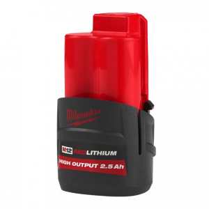 Аккумулятор M12 HB2.5 (12В; 2.5 А/ч; Li-ion) Milwaukee 4932480164 Аккумулятор M12 HB2.5 (12В; 2.5 А/ч; Li-ion) Milwaukee 4932480164