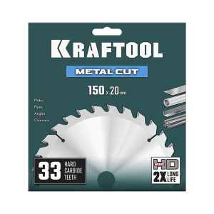Диск пильный по металлу и стали Metal Cut 150x20 мм. 33Т, KRAFTOOL
