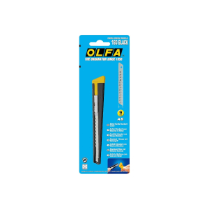 Нож с сегментированным лезвием 9 мм. OL-180-BLACK, OLFA