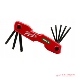 Набор складных метрических 6-гранных ключей Torx Т9-Т40, (8 шт), Milwaukee