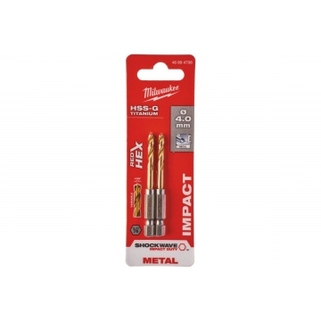 Сверло по металлу RedHEX HSS-G TiN Milwaukee Сверло по металлу RedHEX HSS-G TiN (2 шт; 4х26х71.5 мм) Milwaukee 48894708
