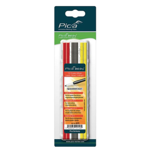 Комплект плоских грифелей для карандаша в кейсе, 2В,, Pica -Dry 6070/SB