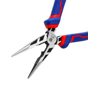 Длинногубцы прямые 2К, 160 мм., CrV, WORKPRO
