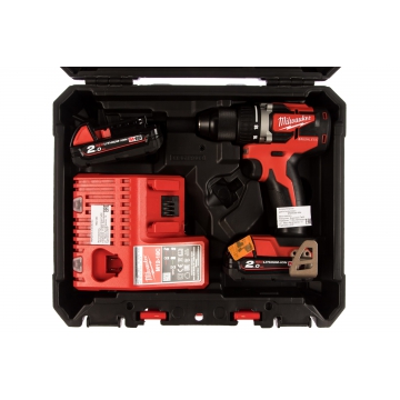 Аккумуляторная дрель-шуруповерт Milwaukee M18 CBLDD-202C Дрель-шуруповерт бесщеточная компактная Milwaukee M18 CBLDD-202C