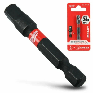 Переходник 1/4 HEX на 1/4 квадрат, Milwaukee Переходник 1/4 HEX на 1/4 квадрат, Milwaukee