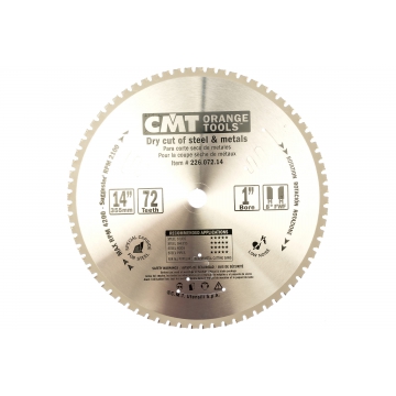 Диск пильный по металлу CMT 226.072.14 Диск пильный по металлу CMT 226.072.14